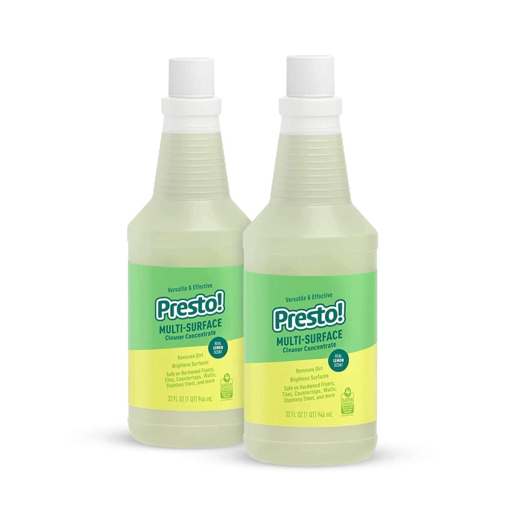 image:imageAmazon Brand  Presto MultiSurface Cleaner Concentrate 2X Concentrated Formula Lemon Scent 32 fl oz Pack of 2Lemon