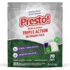 image:imageAmazon Brand  Presto Triple Action Dishwasher Pacs Antispotting Fresh Scent No Phosphates or Chlorine 70 CountFresh