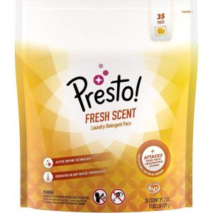Presto! Single Dose Laundry HE, Fresh Scent, 35ct